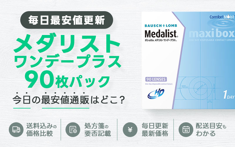 メダリストワンデープラス90枚最安値のアイキャッチ画像