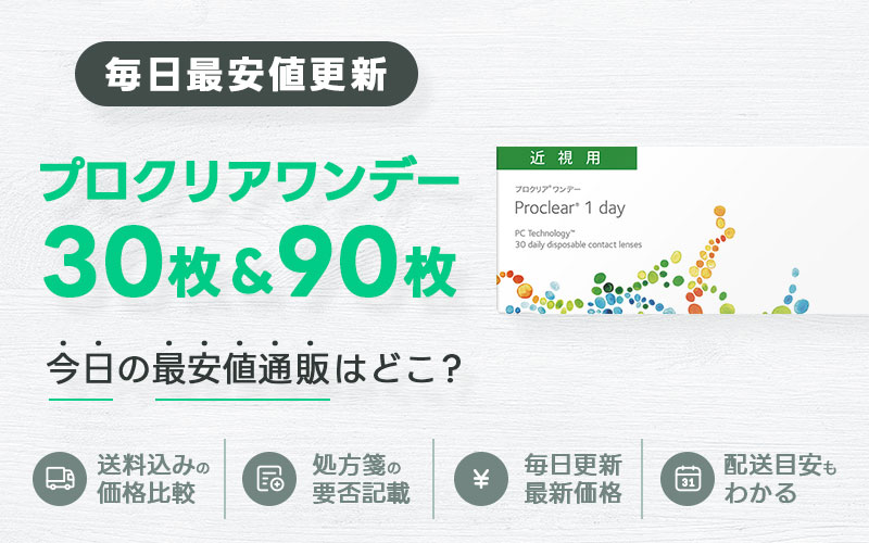 プロクリアワンデー30枚＋90枚最安値のアイキャッチ画像