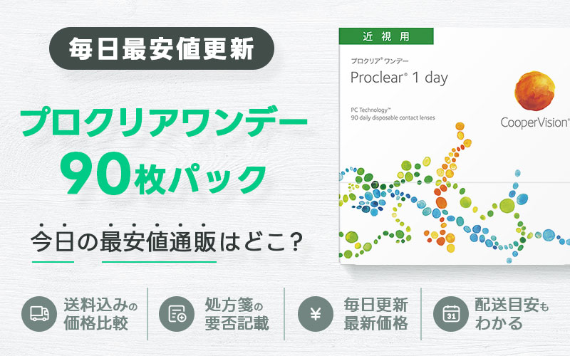 プロクリアワンデー90枚最安値のアイキャッチ画像